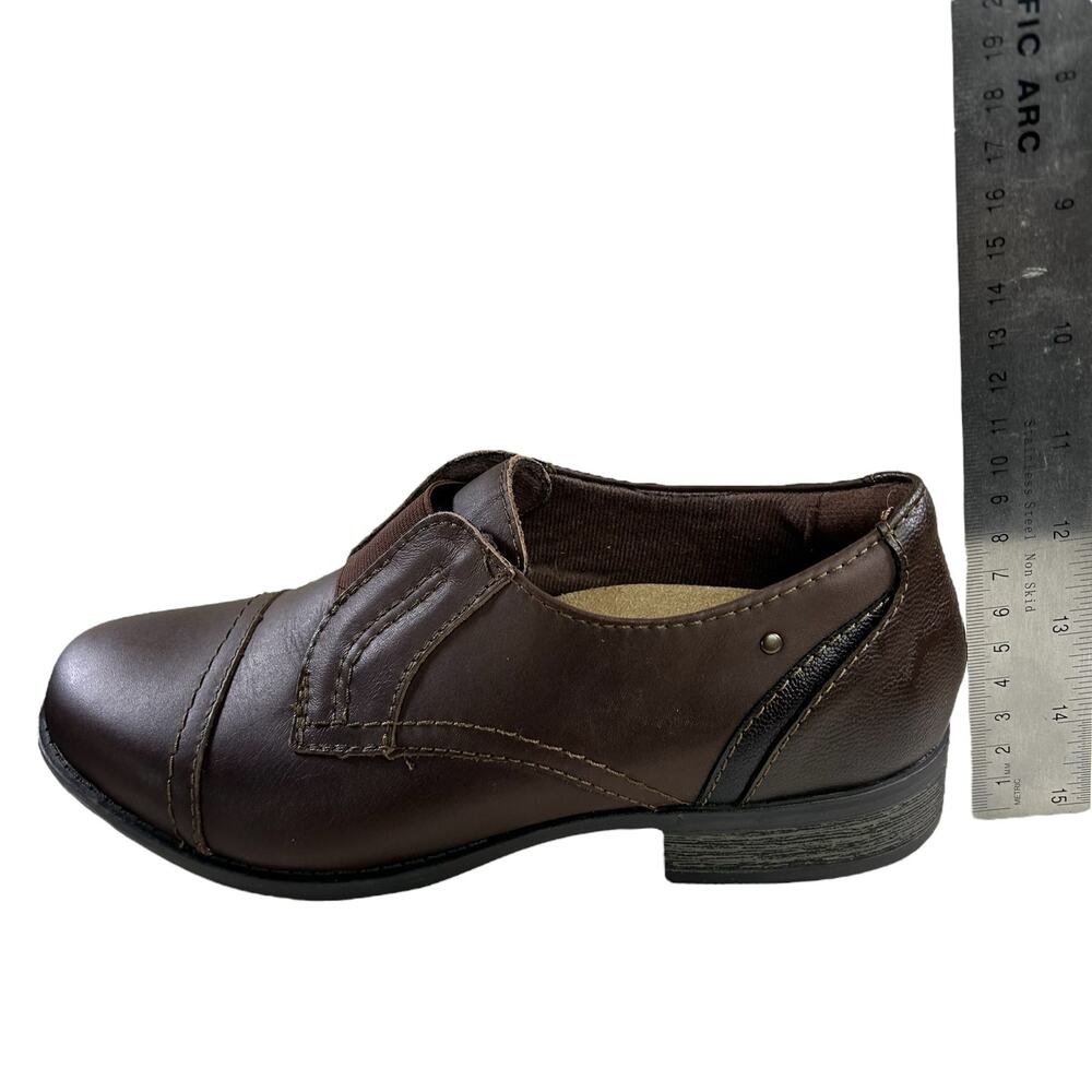 Earth Origins Shoes Women Size 8 Brown Navigate Nate Leather Workwear Slip On - Picture 11 of 12
